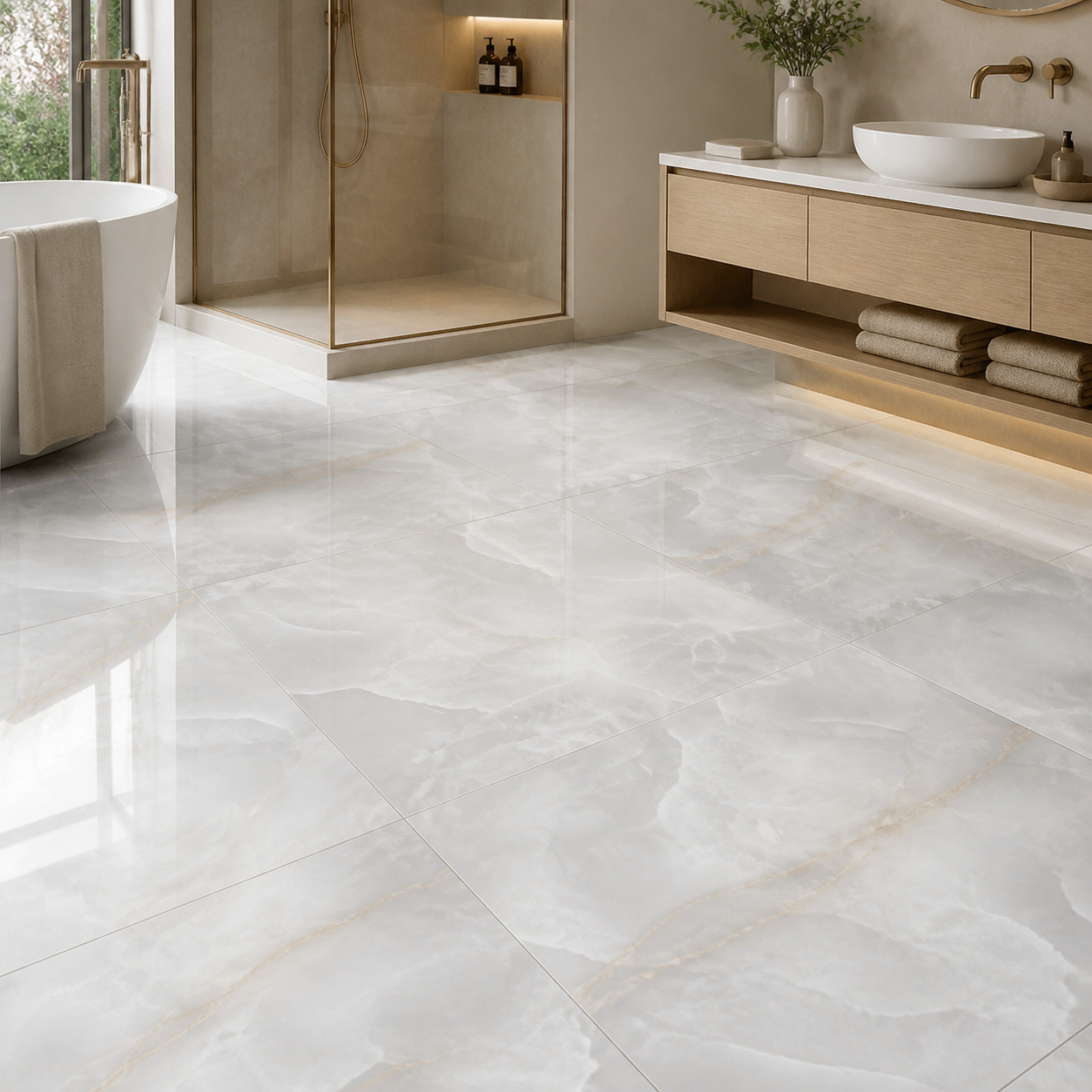 Elegant Silver Mist Porcelain Tile 600×600mm