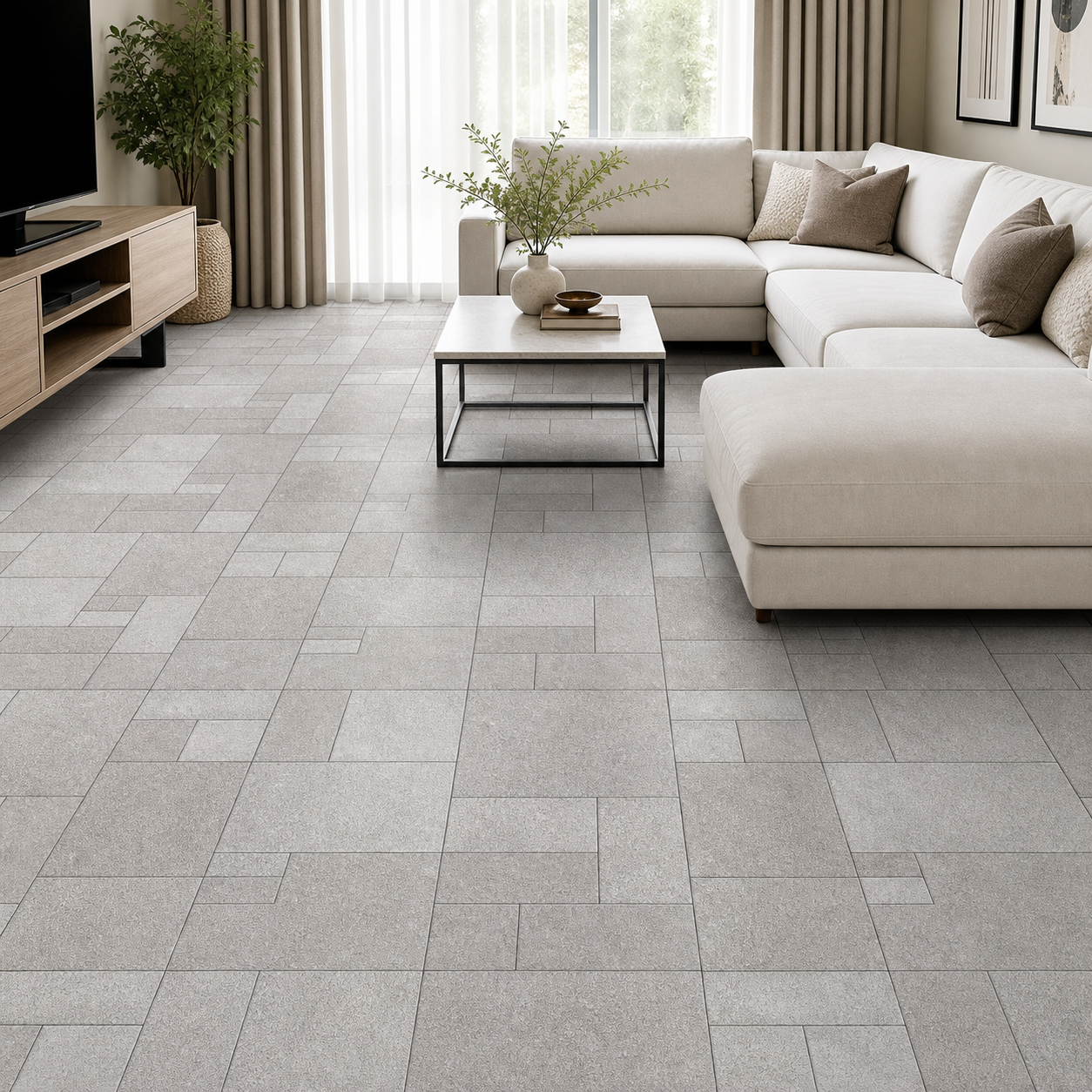 Indoor Floor Tile – 400x400mm Modern Stone Texture Design