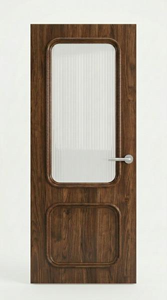 Solstice Reeded Glass Walnut Door image 2