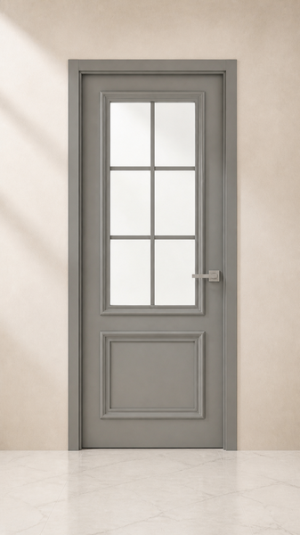 Nordic Frost Six-Pane Engineered Door
